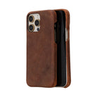Bloomcase Apple Iphone 16 Pro Max(6.9") Saddle Brown Hakiki Deri Telefon Kılıfı