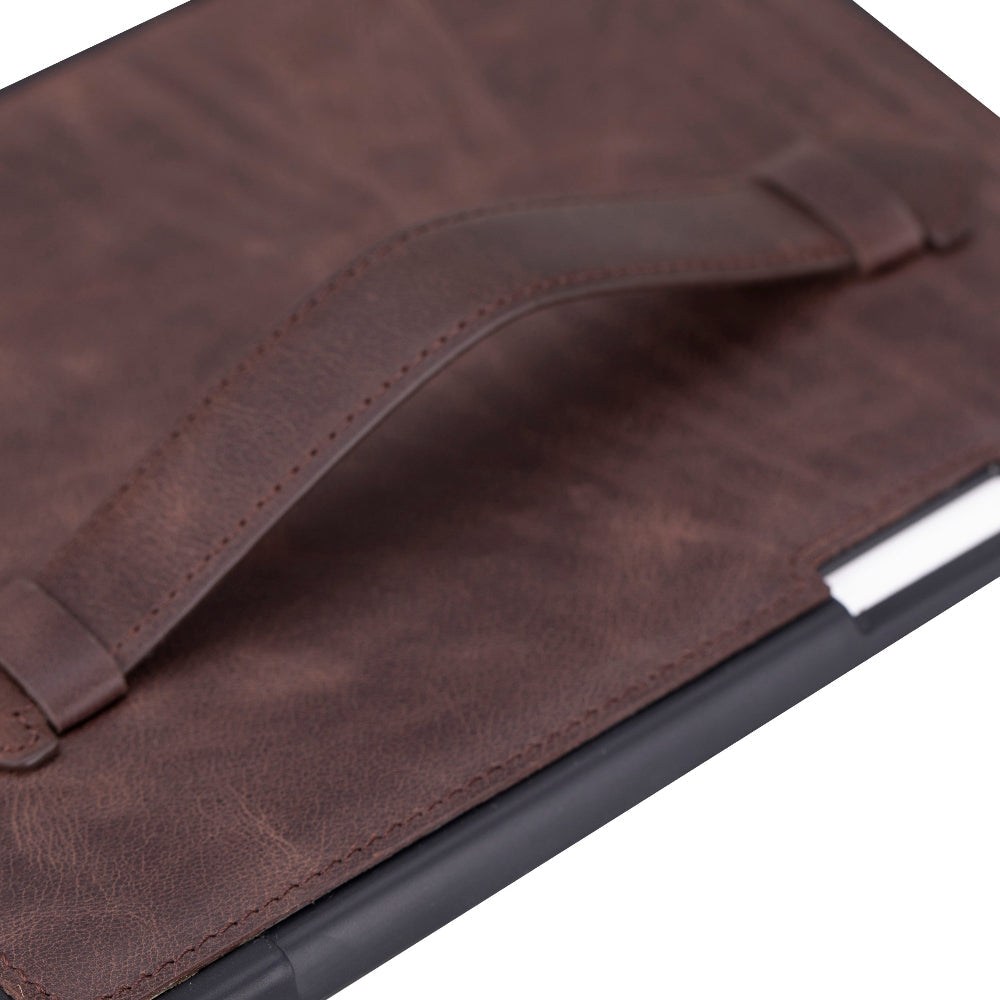 Bloomcase Felix Dark Brown Apple Ipad Mini 6 Hakiki Deri Kılıf - El Askılı