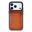 Bloomcase Flex Cover Urban Tan – Iphone 17 Pro(6.3") Hakiki Deri Kartlıklı Kılıf