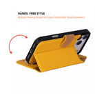 Bloomcase Magic Wallet Honey Apple Iphone 17 Pro (6.3") Hakiki Deri Çıkarılabilir Cüzdanlı Telefon Kılıfı