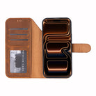 Bloomcase Magic Wallet Moccasin Apple Iphone 17 Pro (6.3") Hakiki Deri Çıkarılabilir Cüzdanlı Telefon Kılıfı