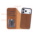 Bloomcase Magic Wallet Moccasin Apple Iphone 17 Pro (6.3") Hakiki Deri Çıkarılabilir Cüzdanlı Telefon Kılıfı