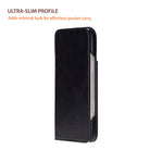 Bloomcase Magic Wallet Onyx Black Apple Iphone 17 Pro Max(6.9") Hakiki Deri Çıkarılabilir Cüzdanlı Telefon Kılıfı