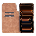 Bloomcase Magic Wallet Saddle Brown Apple Iphone 17 Pro (6.3") Hakiki Deri Çıkarılabilir Cüzdanlı Telefon Kılıfı