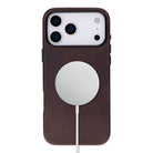 Bloomcase Mono Espresso Brown Apple Iphone 17 Pro (6.3") Hakiki Deri Magsafe Kılıf