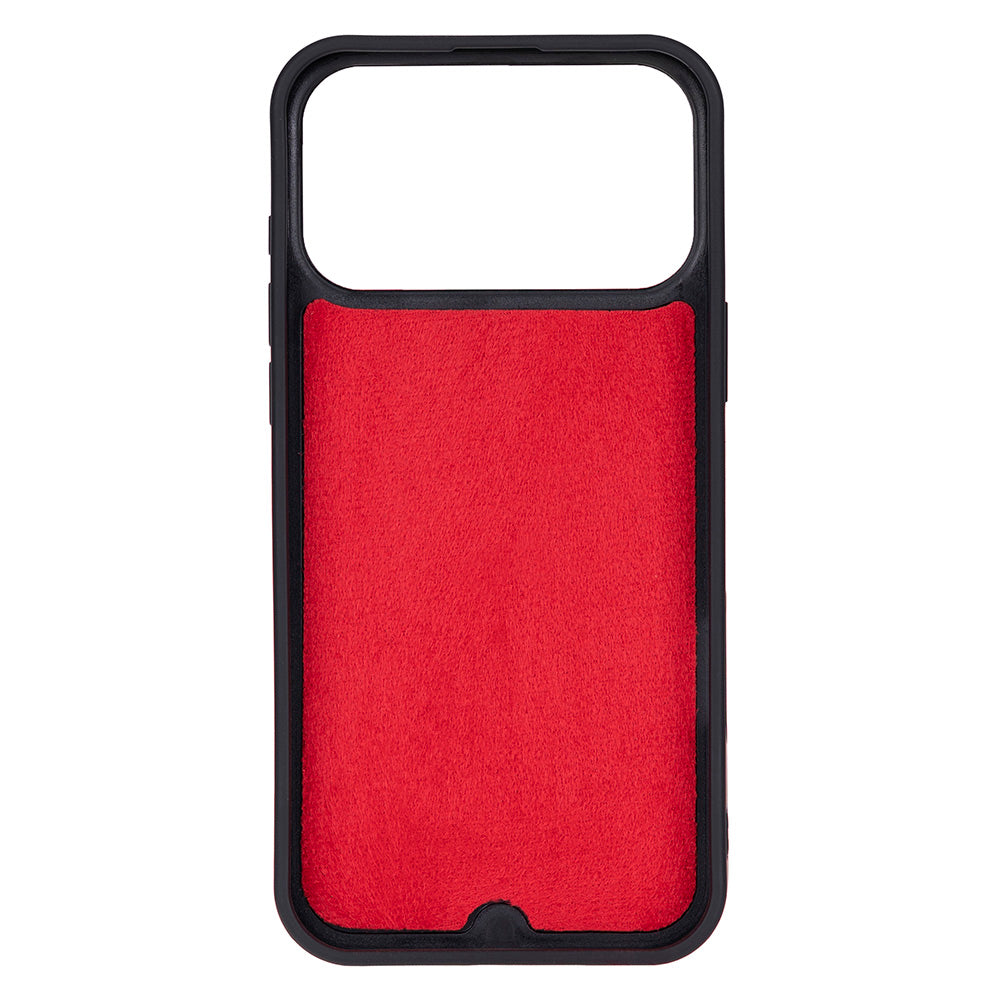 Bloomcase Mono Crimson Flame Apple Iphone 17 Pro (6.3") Hakiki Deri Magsafe Kılıf