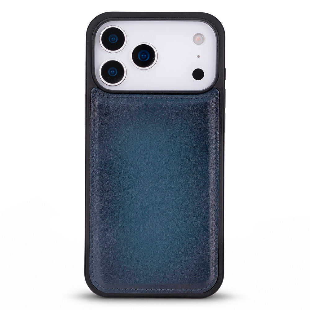 Bloomcase Mono Midnight Marine Apple Iphone 17 Pro (6.3") Hakiki Deri Magsafe Kılıf