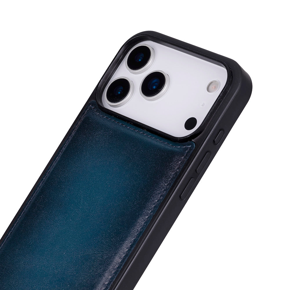 Bloomcase Mono Midnight Marine Apple Iphone 17 Pro (6.3") Hakiki Deri Magsafe Kılıf