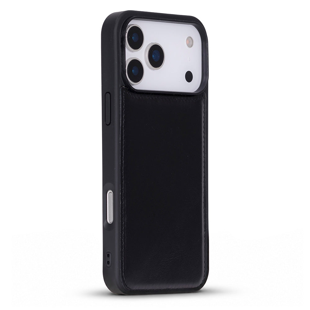Bloomcase Mono Obsidian Black Apple Iphone 17 Pro (6.3") Hakiki Deri Magsafe Kılıf