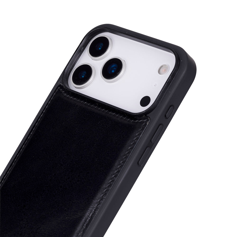 Bloomcase Mono Obsidian Black Apple Iphone 17 Pro (6.3") Hakiki Deri Magsafe Kılıf