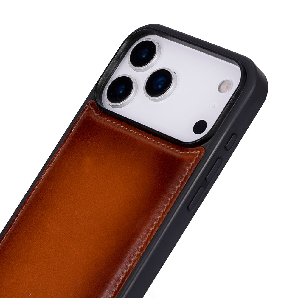 Bloomcase Mono Urban Tan Apple Iphone 17 Pro (6.3") Hakiki Deri Magsafe Kılıf