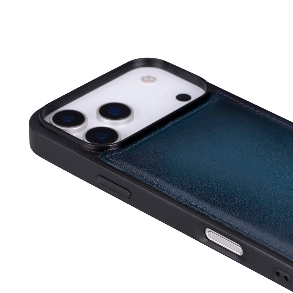 Bloomcase Mono Midnight Marine Apple Iphone 17 Pro Max(6.9") Hakiki Deri Magsafe Kılıf