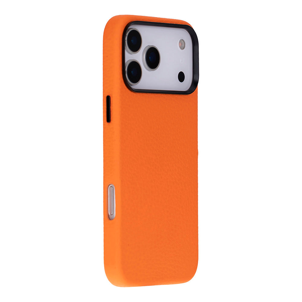 Bloomcase Mono Pebble Orange Apple Iphone 17 Pro (6.3") Hakiki Deri Magsafe Kılıf