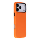 Bloomcase Mono Pebble Orange Apple Iphone 17 Pro (6.3") Hakiki Deri Magsafe Kılıf