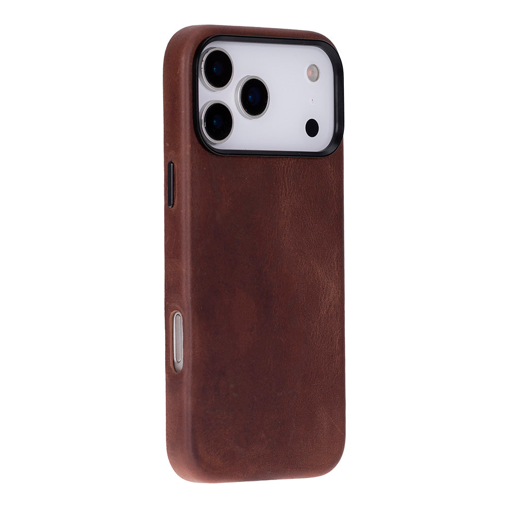 Bloomcase Mono Saddle Brown Apple Iphone 17 Pro Max (6.9") Hakiki Deri Magsafe Kılıf