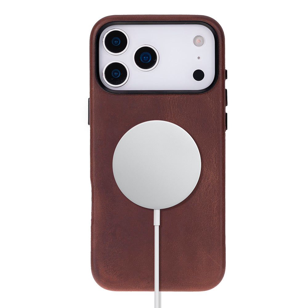 Bloomcase Mono Saddle Brown Apple Iphone 17 Pro Max (6.9") Hakiki Deri Magsafe Kılıf
