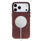 Bloomcase Mono Saddle Brown Apple Iphone 17 Pro Max (6.9") Hakiki Deri Magsafe Kılıf