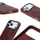 Bloomcase Mono Saddle Brown Apple Iphone 17 Pro Max (6.9") Hakiki Deri Magsafe Kılıf