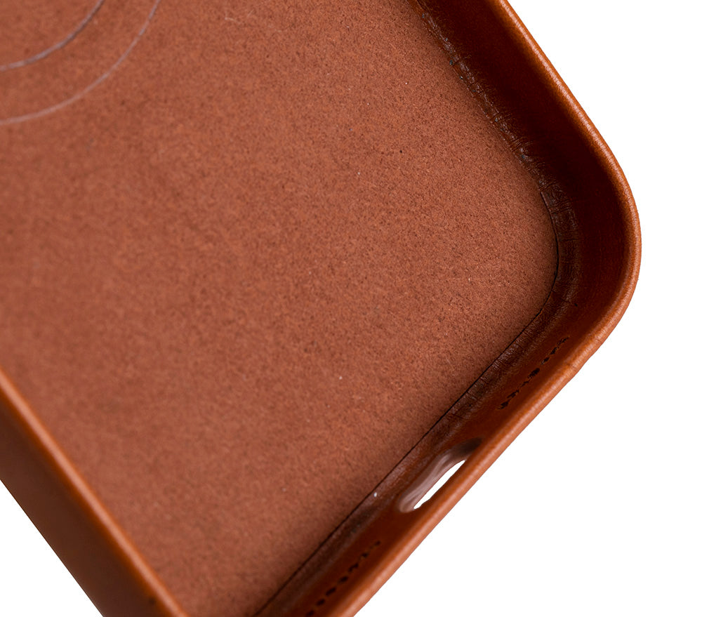 Bloomcase Mono Urban Tan Apple Iphone 17 Pro (6.3") Hakiki Deri Magsafe Kılıf