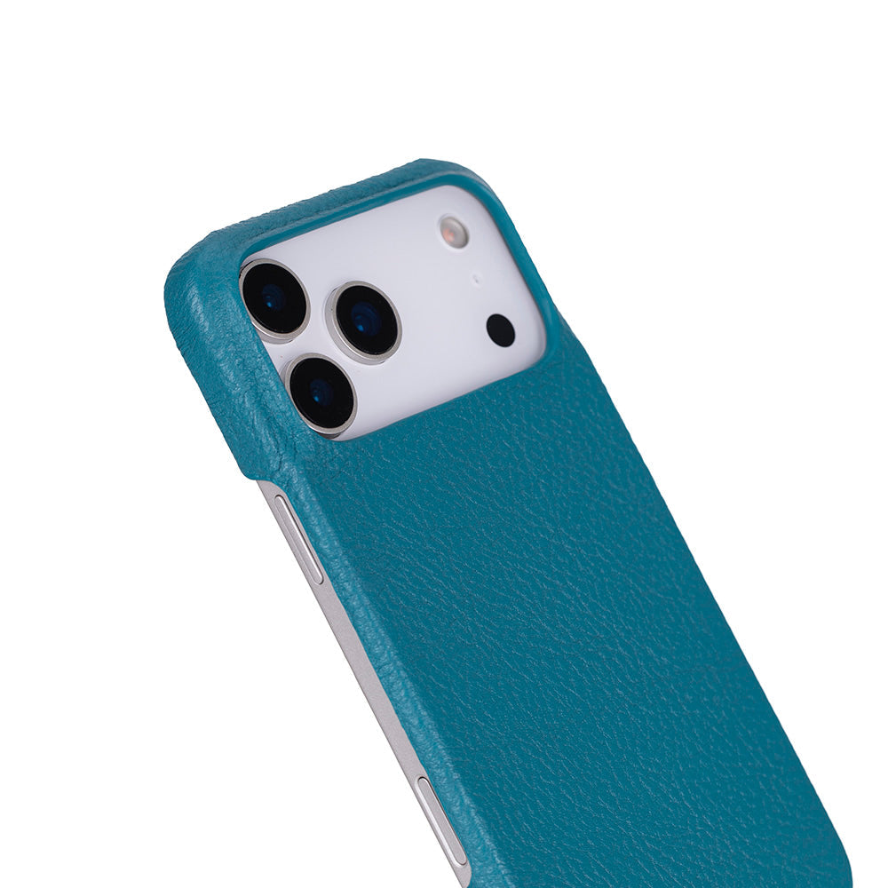 Bloomcase Ultimate Jacket Lagoon Blue– Apple Iphone 17 Pro Max (6.9") Hakiki Deri Kılıf