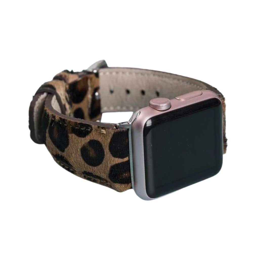Bloominbag-Bloomin Band Wild Leopard Deri Apple Watch Kordon 40/41/42 Mm-1-Milagron.com