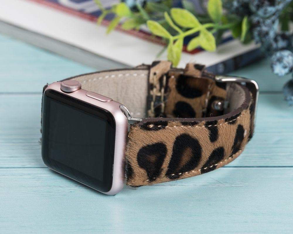 Bloominbag-Bloomin Band Wild Leopard Deri Apple Watch Kordon 44/45/46/49 Mm-4-Milagron.com