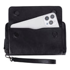 Bloomporter Obsidian Black Hakiki Deri Telefon Bölmeli Cüzdan