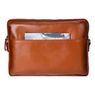 Bloomsleeve Leeds 16" Sandy Tan Hakiki Deri Laptop & Tablet Askılı Kılıfı