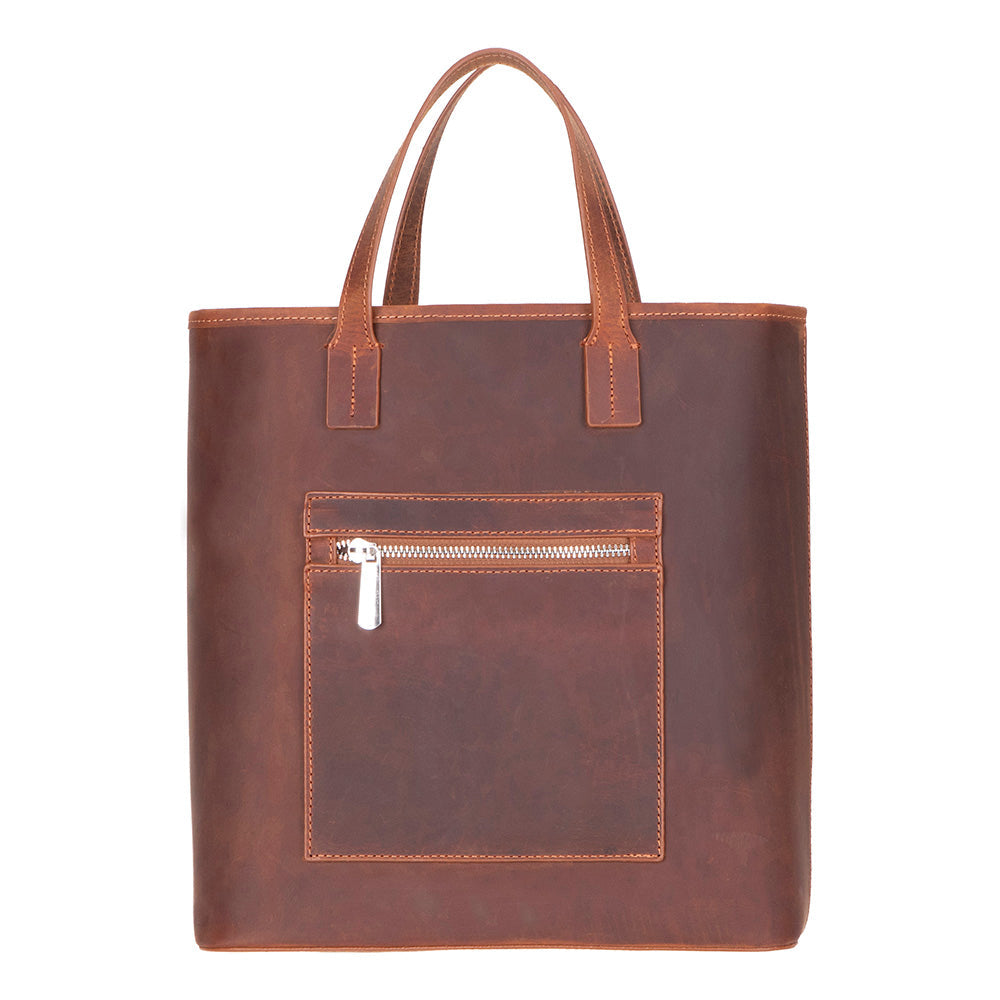 Bloomtote Valetto Terracotta Hakiki Deri Omuz Çantası / Tote Bag
