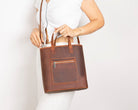 Bloomtote Valetto Terracotta Hakiki Deri Omuz Çantası / Tote Bag