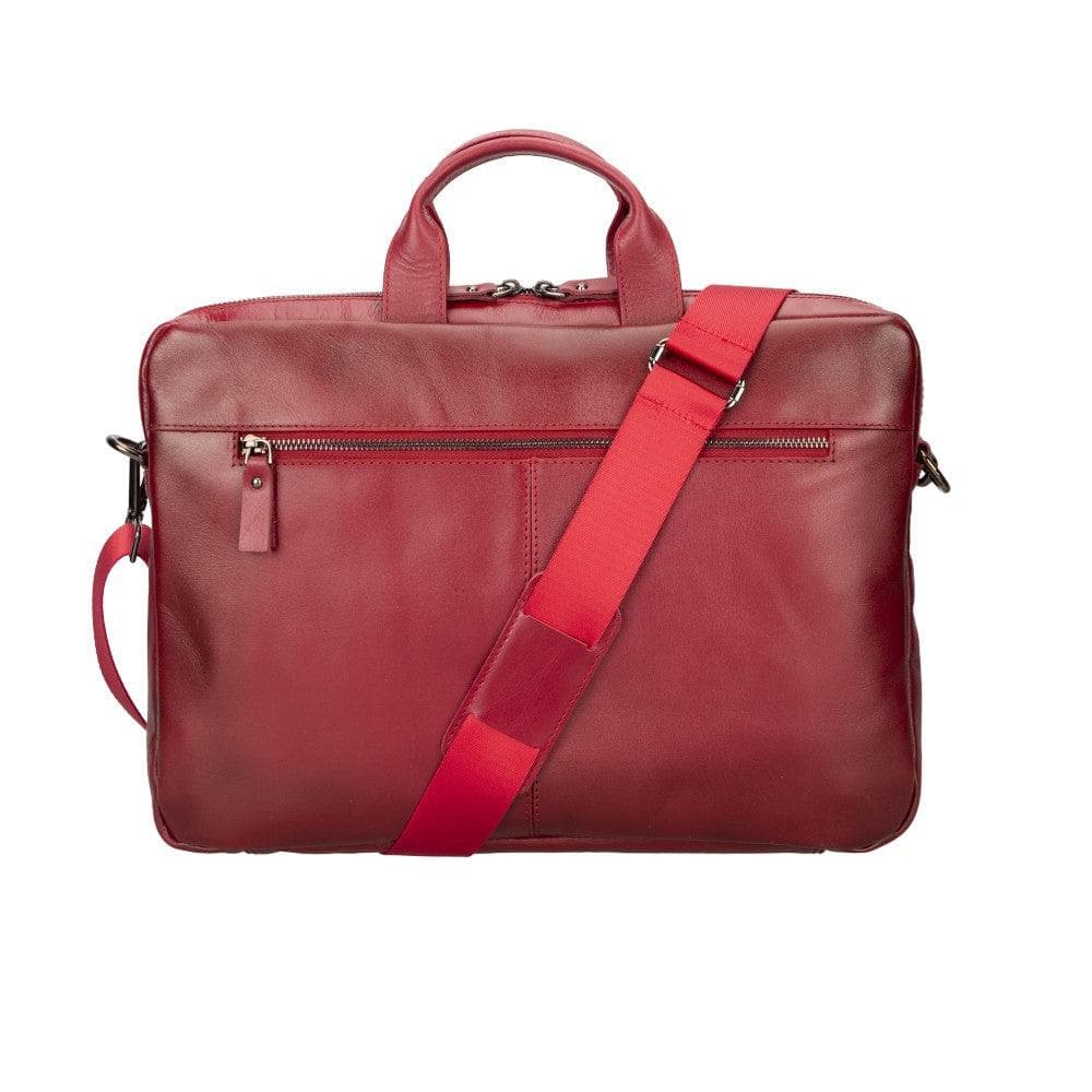 Bloomurban Shield 13"-14" Crimson Red Deri Laptop / Macbook Çantası
