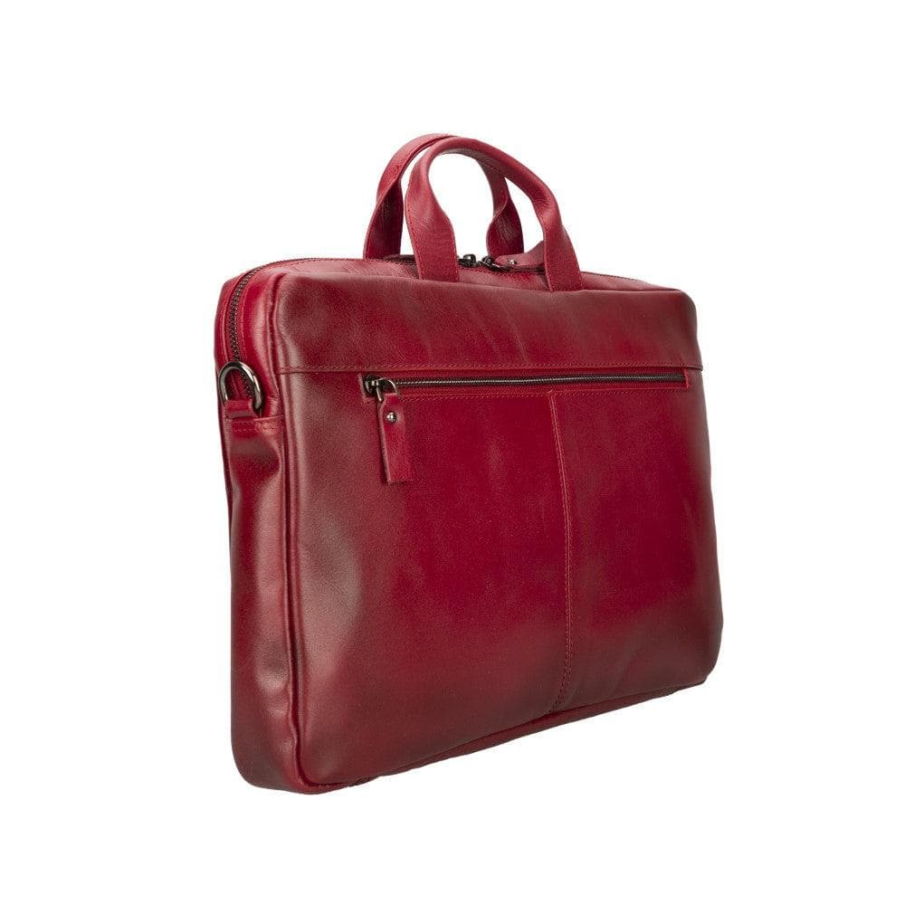 Bloomurban Shield 13"-14" Crimson Red Deri Laptop / Macbook Çantası