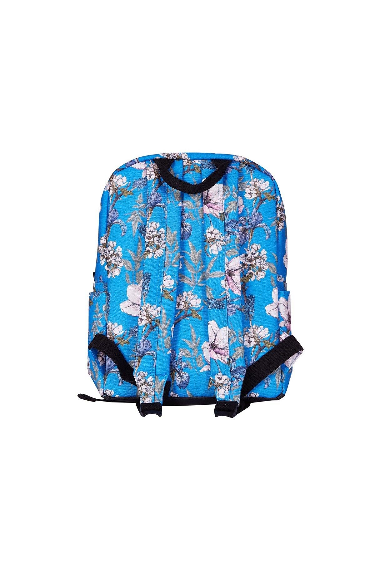 Bloominbag-Blue Cherry Blossom 13 14 Inç Sırt Laptop / Macbook çantası-2-Milagron.com