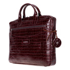 Burgundy Croco Hakiki Deri 13-14 Inç Macbook/Laptop Çantası