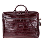 Burgundy Croco Hakiki Deri 15-16 Inç Macbook/Laptop Çantası