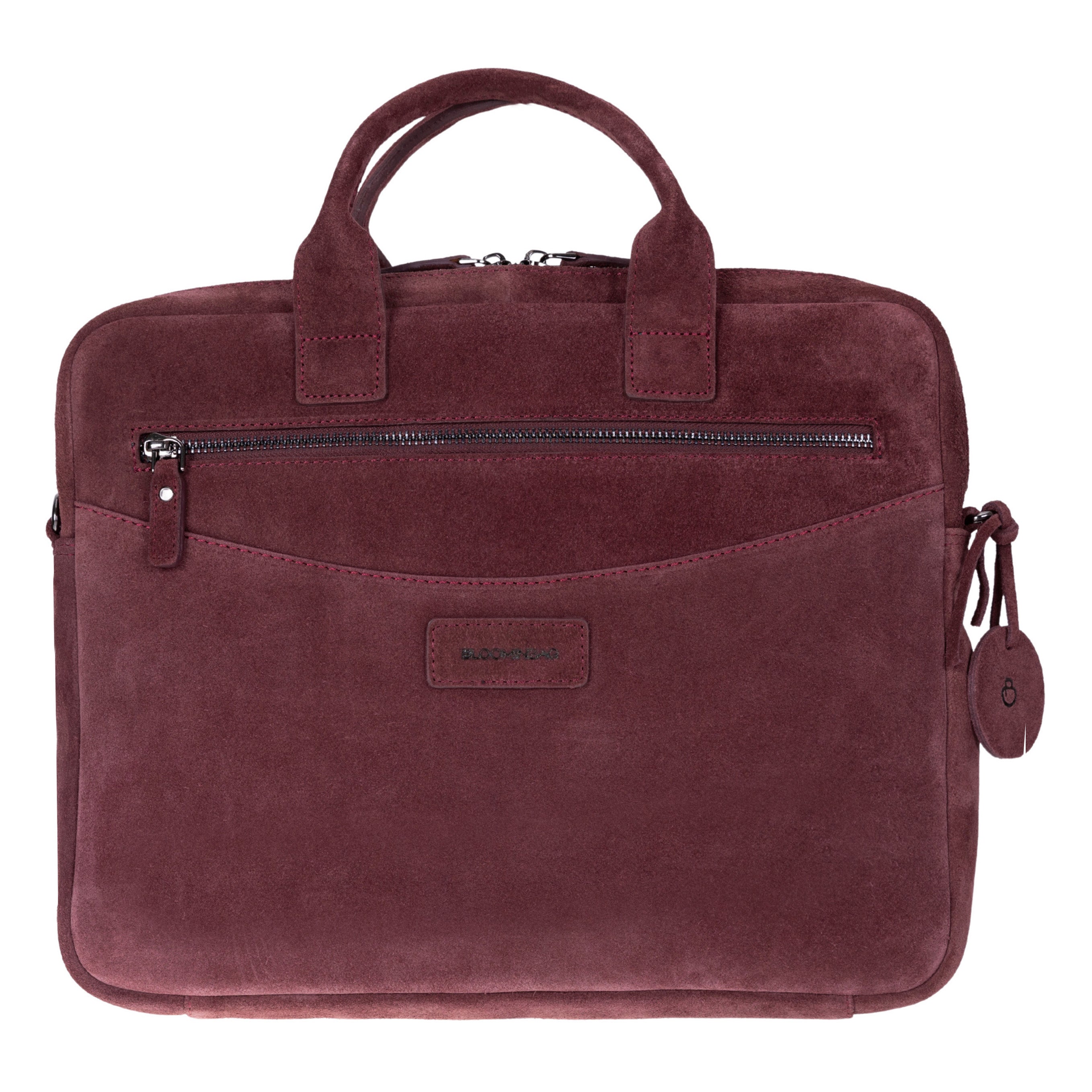 Burgundy Still Hakiki Süet Deri 13-14 Inç Macbook/Laptop Çantası