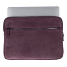 Burgundy Still Hakiki Süet Deri 13-14 Inç Macbook/Laptop Kılıfı