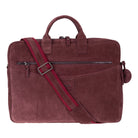 Burgundy Still Hakiki Süet Deri 15-16 Inç Macbook/Laptop Çantası