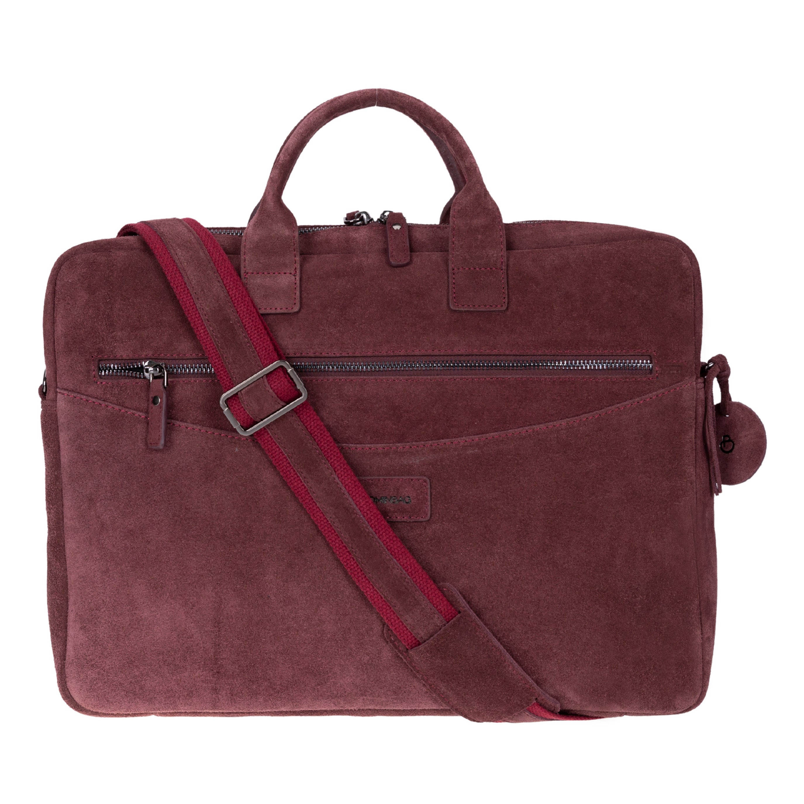 Burgundy Still Hakiki Süet Deri 15-16 Inç Macbook/Laptop Çantası
