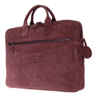 Burgundy Still Hakiki Süet Deri 15-16 Inç Macbook/Laptop Çantası