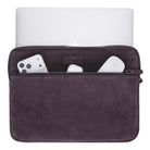 Burgundy Still Hakiki Süet Deri 15-16 Inç Macbook/Laptop Kılıfı