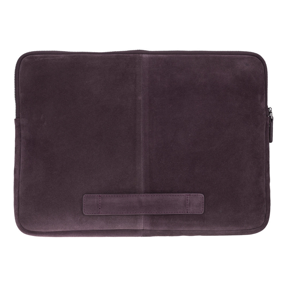 Burgundy Still Hakiki Süet Deri 15-16 Inç Macbook/Laptop Kılıfı