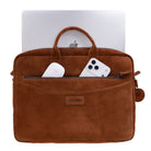 Camel Still Hakiki Süet Deri 13-14 Inç Macbook/Laptop Çantası