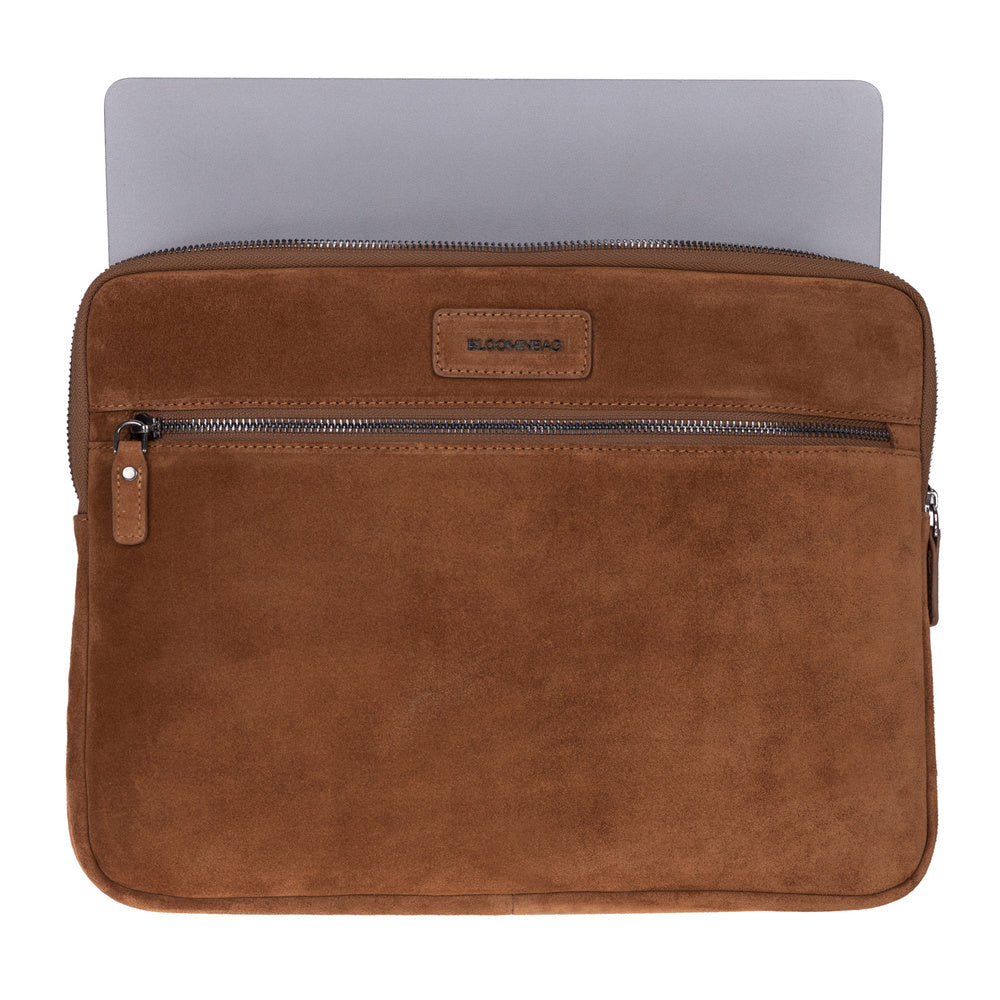 Camel Still Hakiki Süet Deri 13-14 Inç Macbook/Laptop Kılıfı