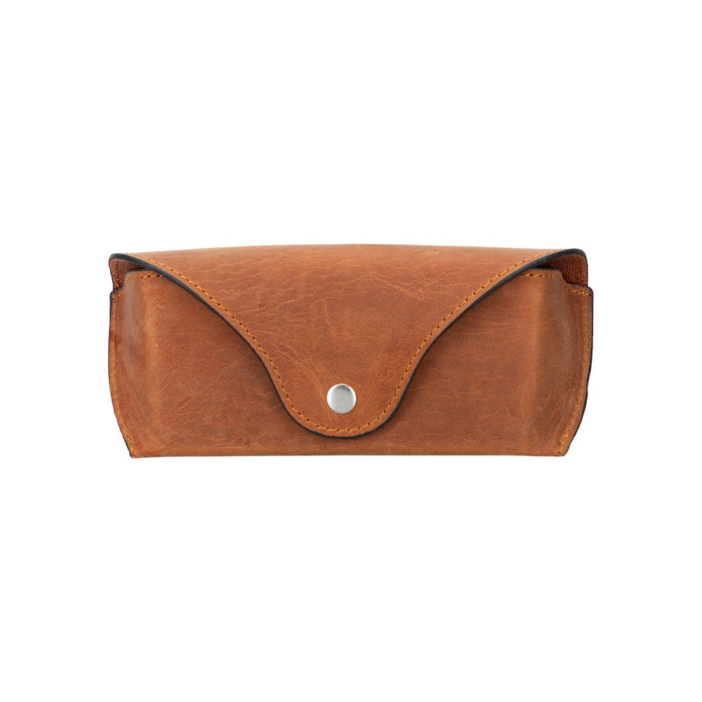 Bloominbag-Capri Saddle Brown Hakiki Deri Gözlük Kılıfı-1-Milagron.com
