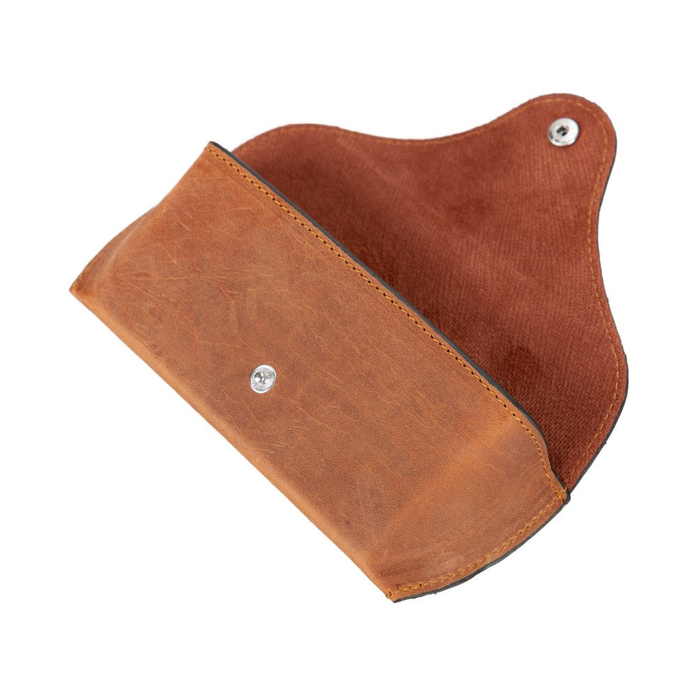 Bloominbag-Capri Saddle Brown Hakiki Deri Gözlük Kılıfı-3-Milagron.com