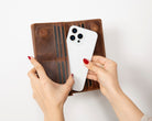 Bloominbag-Celestina Celestina Coffee Hakiki Deri Telefon Bölmeli Cüzdan-3-Milagron.com