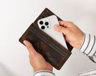 Bloominbag-Celestina Celestina Coffee Hakiki Deri Telefon Bölmeli Cüzdan-4-Milagron.com