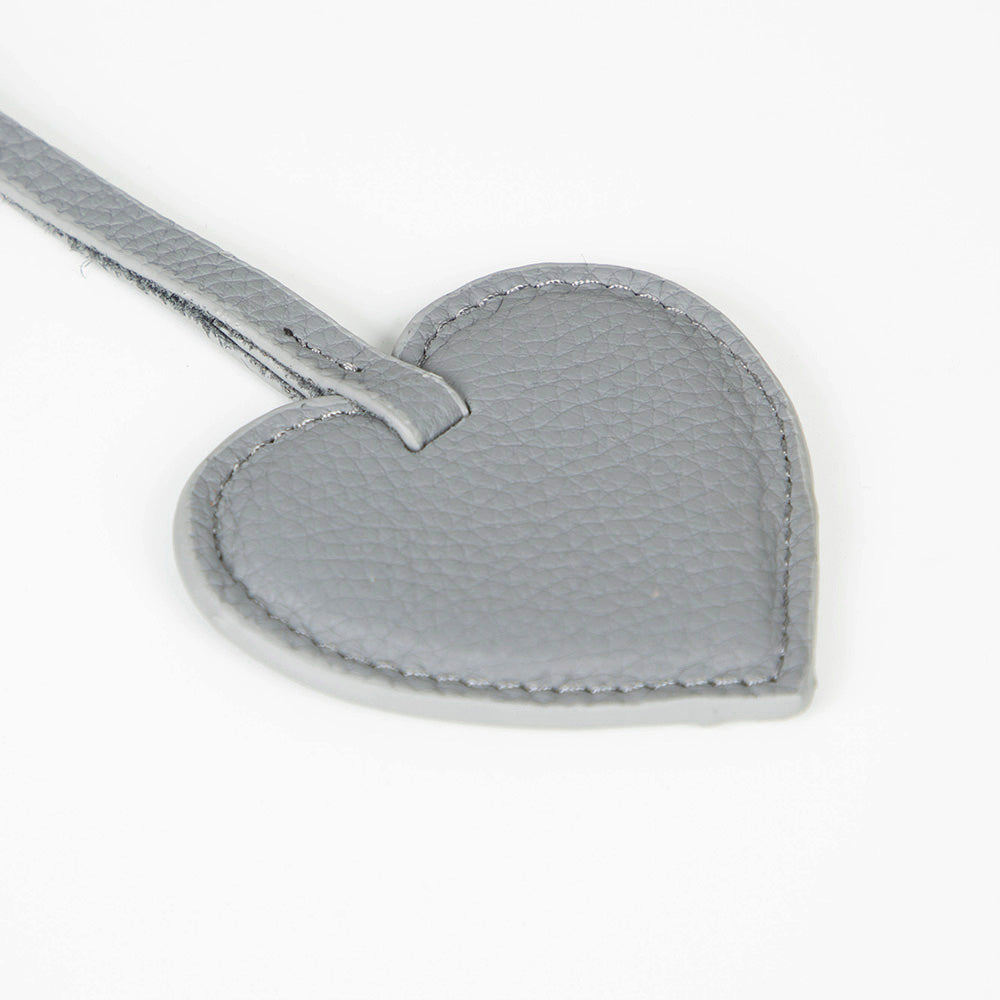 Cuore Ash Gray Hakiki Deri Çanta Charm
