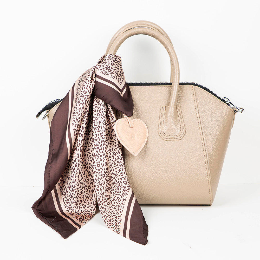 Cuore Dusty Rose Hakiki Deri Çanta Charm